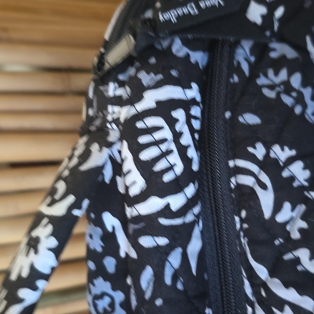Vera Bradley Black and White Paisley Essential Large Backpack - Picture 11 of 11